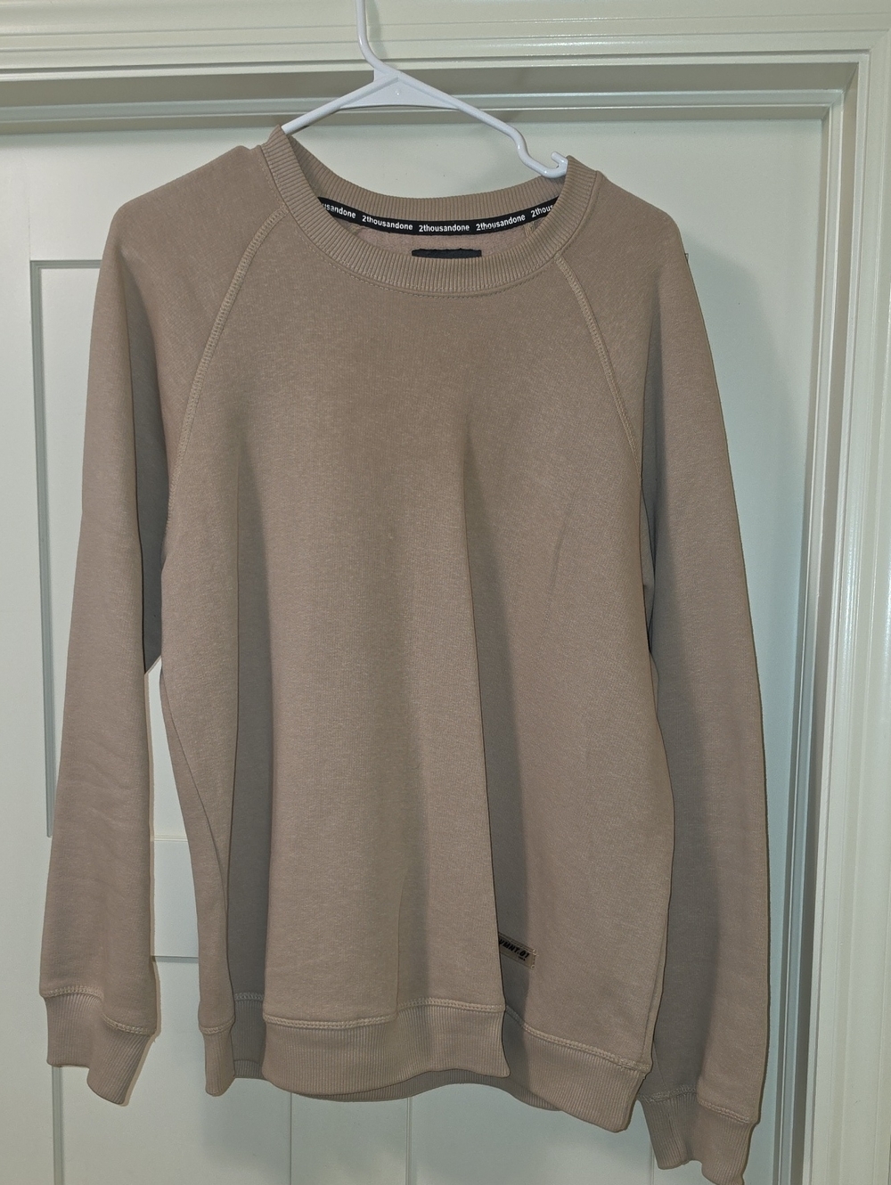 Good Condition Bershka Men's Crewneck Sweatshirt in Taupe